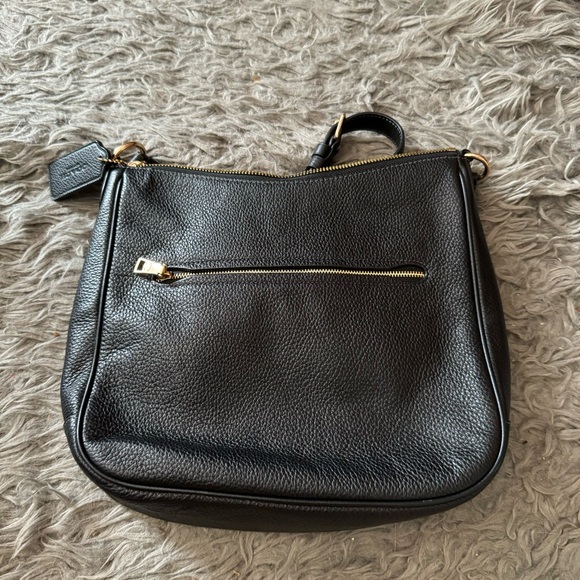 Coach Ellie File Bag Pebbled Leather/Gold/Black - Picture 8 of 14